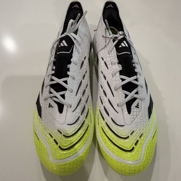 Adidas Predator Elite FG Soccer Cleats JI1082 White Lucid Lemon Men Sz 9 NWT